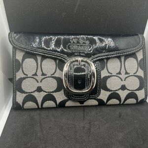 Coach Black and Gray Wallets with Signature Monogram